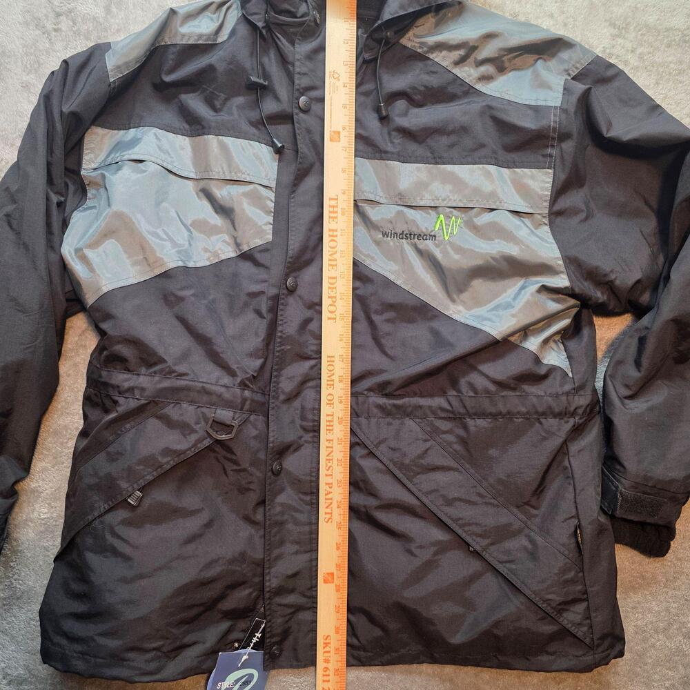 Baru Sports 3 In 1 Jacket Mens XL Black Windstream Hooded Reflective 2553 Winter - Picture 4 of 11